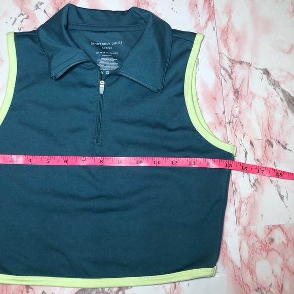 Sincerely Jules Active 1/4 Zip Cropped Top size S - Picture 6 of 6